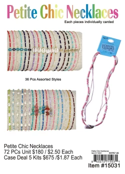 Petite Chic Necklaces 72 Pcs.